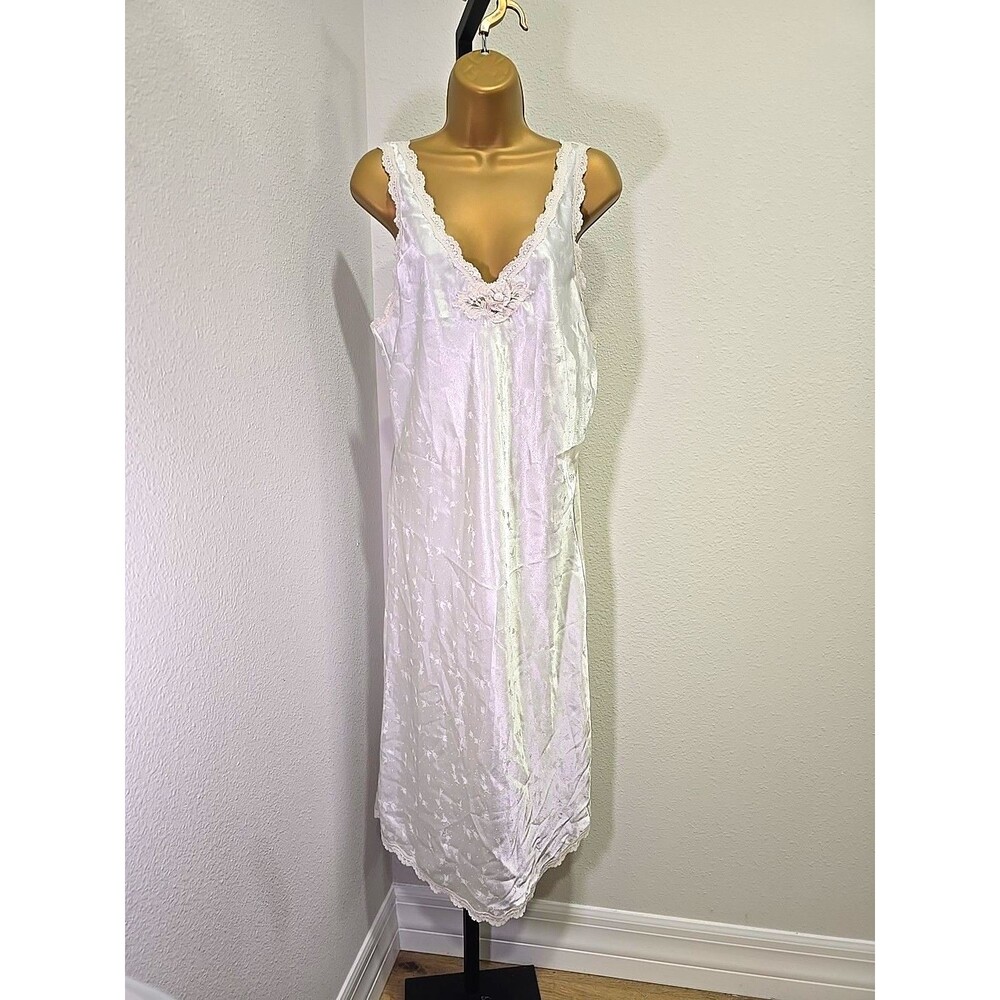 Vintage Barbizon Chemise Nightgown Womens 36 Baby Blue Lace Feminine Delicate